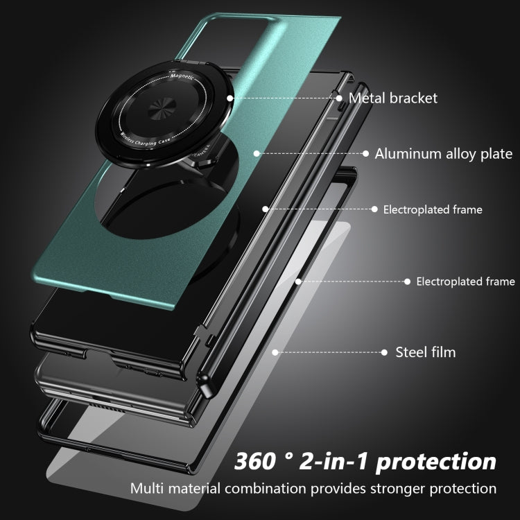 For Honor Magic V2 RSR Porsche Design Gold Medal Rotating Folding Series Ring Holder Phone Case(Royal Blue) - Honor Cases by PMC TechLife | Online Shopping South Africa | PMC TechLife | Buy Now Pay Later Mobicred