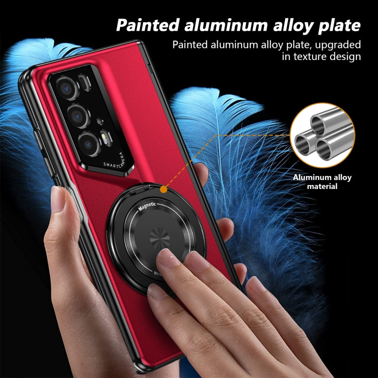 For Honor Magic V2 RSR Porsche Design Gold Medal Rotating Folding Series Ring Holder Phone Case(Red) - Honor Cases by PMC TechLife | Online Shopping South Africa | PMC TechLife | Buy Now Pay Later Mobicred