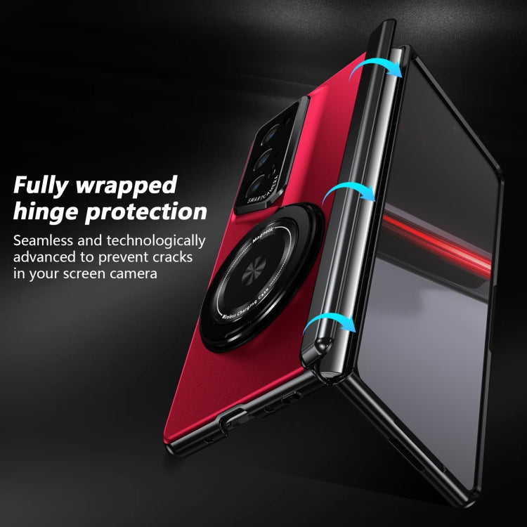 For Honor Magic V2 RSR Porsche Design Gold Medal Rotating Folding Series Ring Holder Phone Case(Red) - Honor Cases by PMC TechLife | Online Shopping South Africa | PMC TechLife | Buy Now Pay Later Mobicred
