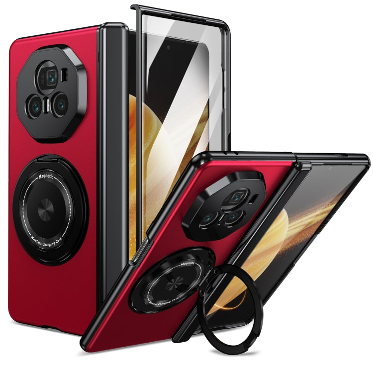 For Honor Magic V3 Gold Medal Rotating Folding Series Ring Holder Phone Case(Red) - free shipping - PMC TechLife - Order now!