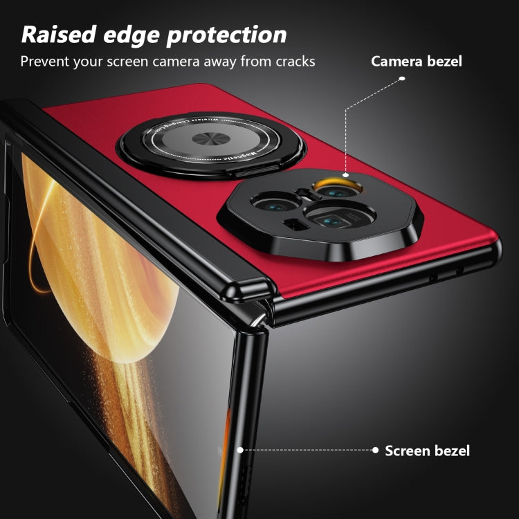 For Honor Magic V3 Gold Medal Rotating Folding Series Ring Holder Phone Case(Red) - free shipping - PMC TechLife - Order now!