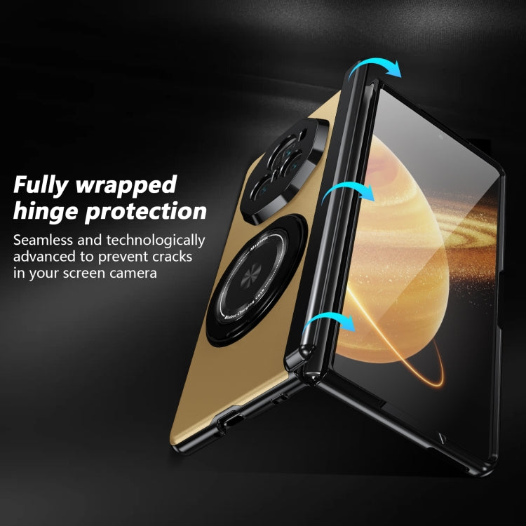 For Honor Magic V3 Gold Medal Rotating Folding Series Ring Holder Phone Case(Gold) - Honor Cases by PMC TechLife | Online Shopping South Africa | PMC TechLife | Buy Now Pay Later Mobicred
