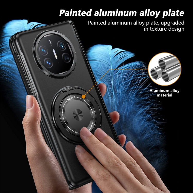 For Huawei Mate X5 Gold Medal Rotating Folding Series Ring Holder Phone Case(Black) - Huawei Cases by PMC TechLife | Online Shopping South Africa | PMC TechLife | Buy Now Pay Later Mobicred