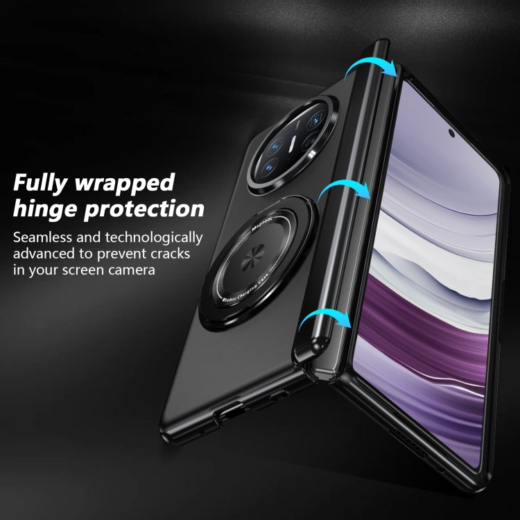 For Huawei Mate X5 Gold Medal Rotating Folding Series Ring Holder Phone Case(Black) - Huawei Cases by PMC TechLife | Online Shopping South Africa | PMC TechLife | Buy Now Pay Later Mobicred