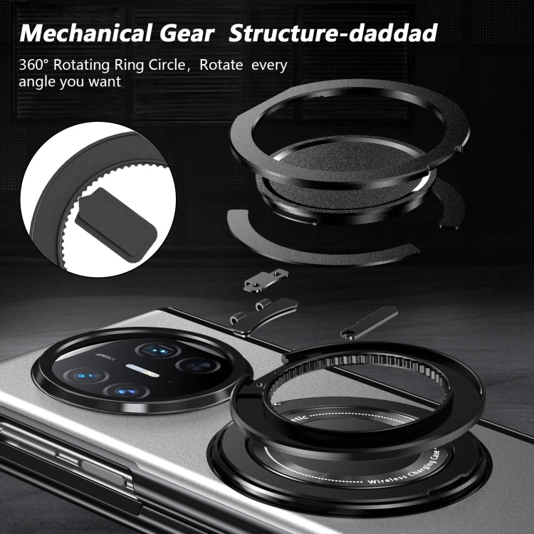 For Huawei Mate X5 Gold Medal Rotating Folding Series Ring Holder Phone Case(Silver) - Huawei Cases by PMC TechLife | Online Shopping South Africa | PMC TechLife | Buy Now Pay Later Mobicred