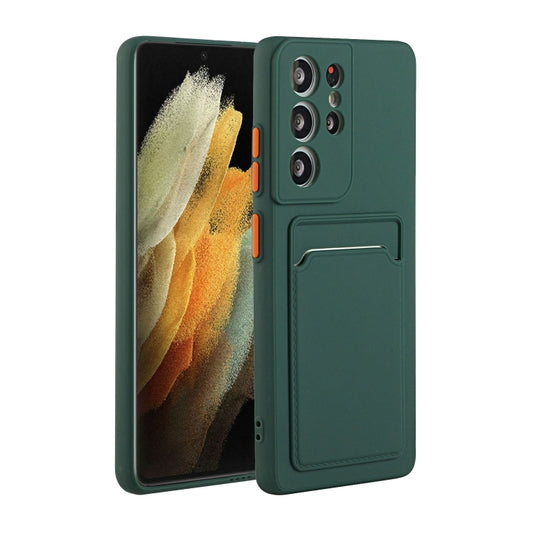 For Samsung Galaxy S25 Ultra 5G Card Slot Design Shockproof TPU Phone Case(Dark Green) - Galaxy S25 Ultra 5G Cases by PMC Jewellery | Online Shopping South Africa | PMC Jewellery | Buy Now Pay Later Mobicred