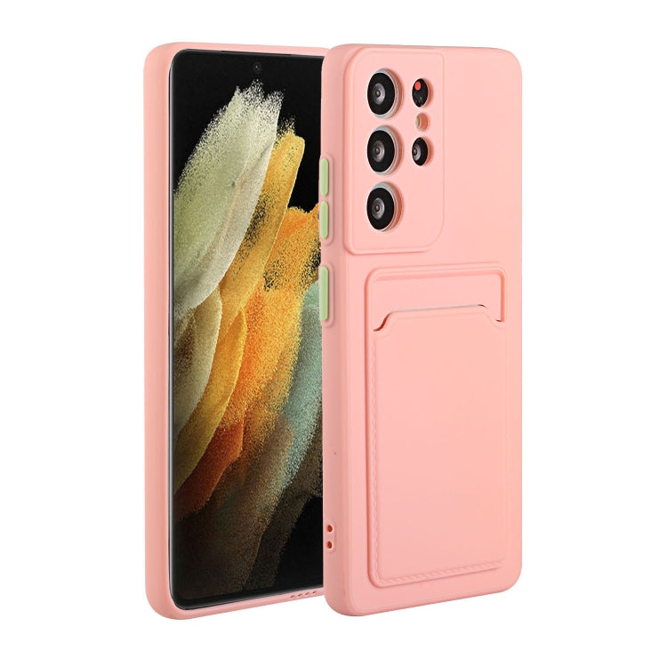 For Samsung Galaxy S25 Ultra 5G Card Slot Design Shockproof TPU Phone Case(Pink) - Galaxy S25 Ultra 5G Cases by PMC Jewellery | Online Shopping South Africa | PMC Jewellery | Buy Now Pay Later Mobicred