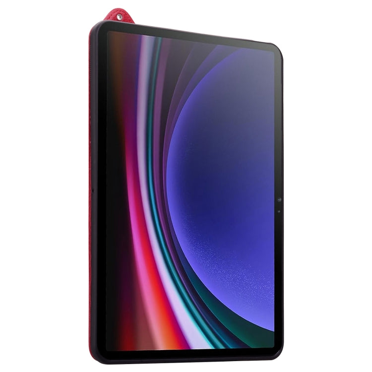 For Samsung Galaxy Tab S10+ / S9+ / S8+ TPU Leather Back Tablet Case with Wristband(Red) - free shipping - PMC Jewellery - Order now!