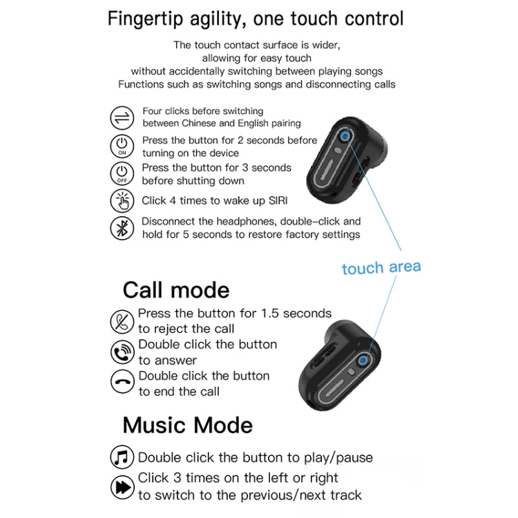 X17 mini 1.27 inch IP67 Waterproof 2 in 1 Bluetooth Earphone Smart Watch(Black) - free shipping - PMC TechLife - Order now!