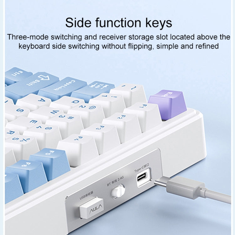 AULA F99 99 Keys Wired/2.4G/Bluetooth Three Model Customized RGB Mechanical Keyboard(Starfall Clouds) - free shipping - PMC TechLife - Order now!