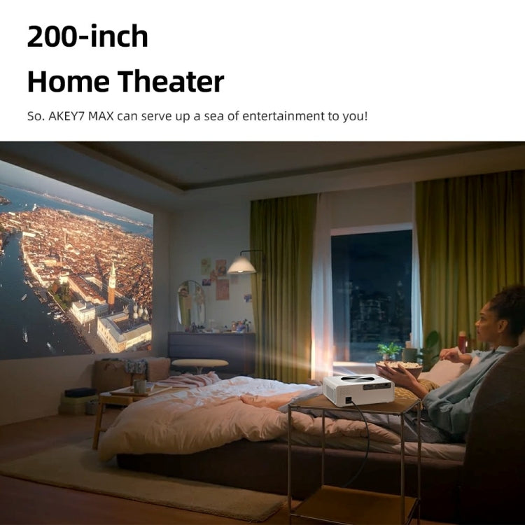 AUN AKEY7 MAX 1920x1080P HD Android LCD Projector EU Plug(White) - LED Projector by AUN | Online Shopping South Africa | PMc TechLife | Buy Now Pay Later Mobicred