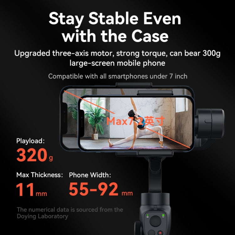 FUNSNAP Capture 2s Smart 3-Axis Handheld Gimbal Phone Live Stabilizer, Basic Version(Black) - free shipping - PMC TechLife - Order now!