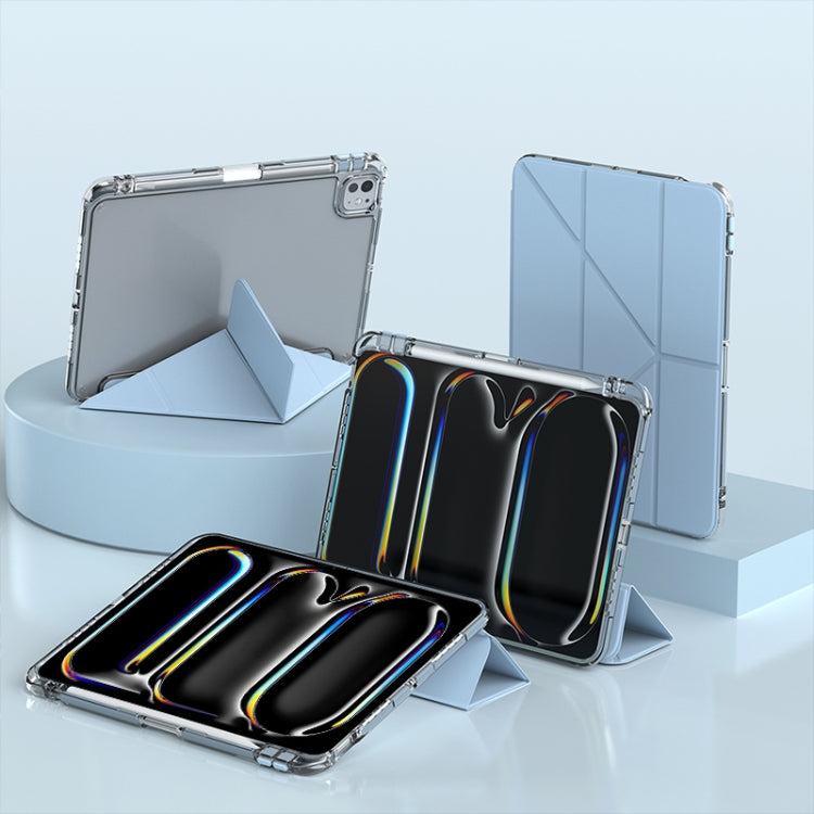 For iPad Pro 13 2024 mutural Y-Shape Deformation Leather Tablet Case(Ice Blue) - free shipping - PMc TechLife - Order now!