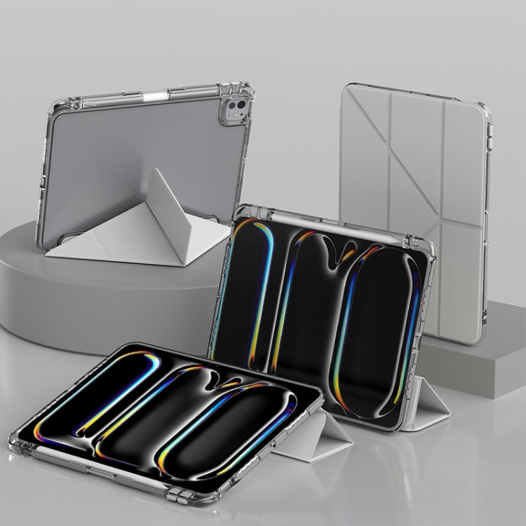 For iPad Pro 11 2024 mutural Y-Shape Deformation Leather Tablet Case(Grey) - free shipping - PMc TechLife - Order now!