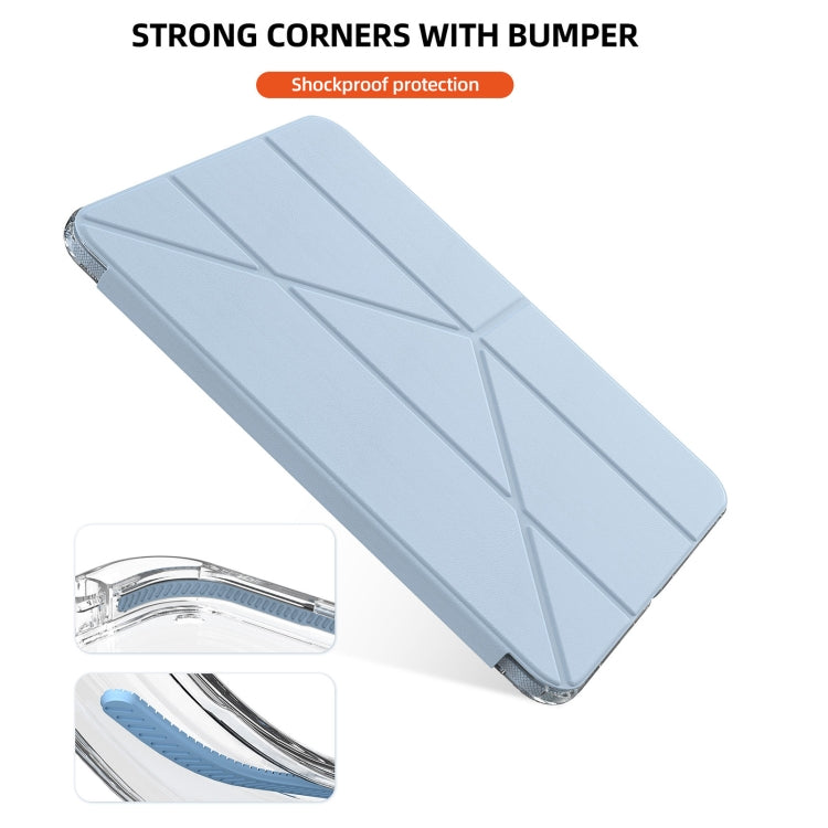 For iPad Air 13 2024 / 2025 mutural Y-Shape Deformation Leather Tablet Case(Ice Blue) - free shipping - PMc TechLife - Order now!