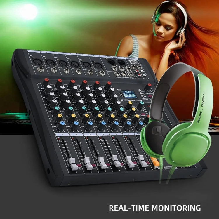 XTUGA CT60X 6-Channels Audio Mixer DJ Mixing Console with 48V Power Supply(AU Plug) - Live Sound Effects Processors by XTUGA | Online Shopping South Africa | PMC TechLife | Buy Now Pay Later Mobicred