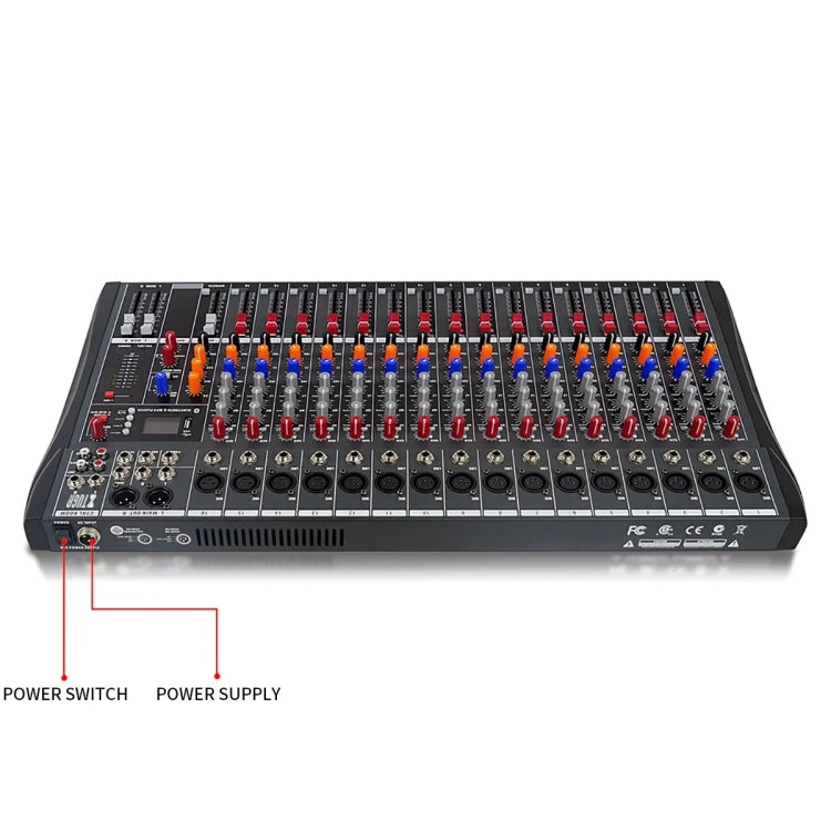 XTUGA CT160X 16-Channels Audio Mixer DJ Mixing Console with 48V Power Supply(AU Plug) - Live Sound Effects Processors by XTUGA | Online Shopping South Africa | PMC TechLife | Buy Now Pay Later Mobicred
