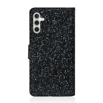 For Samsung Galaxy S25+ 5G Glitter Powder Filp Leather Phone Case(Black) - Galaxy S25+ 5G Cases by PMC Jewellery | Online Shopping South Africa | PMC Jewellery | Buy Now Pay Later Mobicred