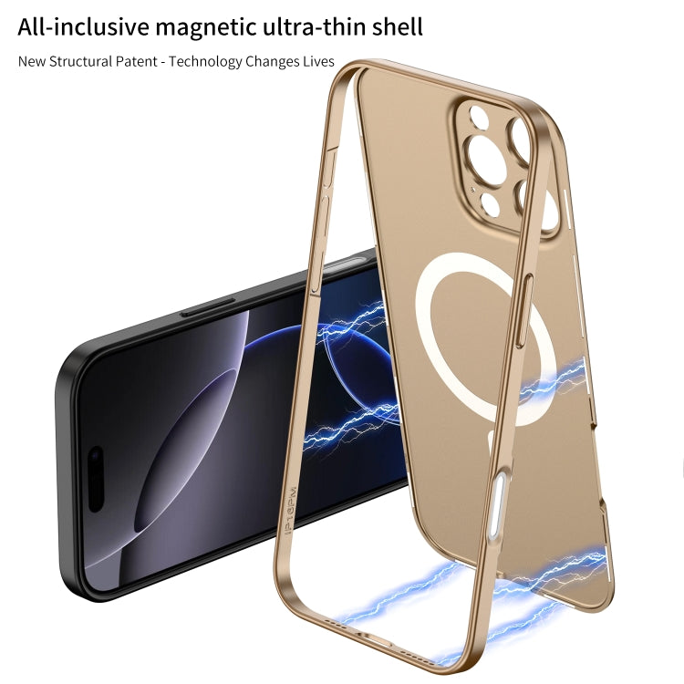 For iPhone 16 Pro GKK MagSafe Full Coverage Phone Case(Gold) - iPhone 16 Pro Cases by GKK | Online Shopping South Africa | PMC Jewellery | Buy Now Pay Later Mobicred