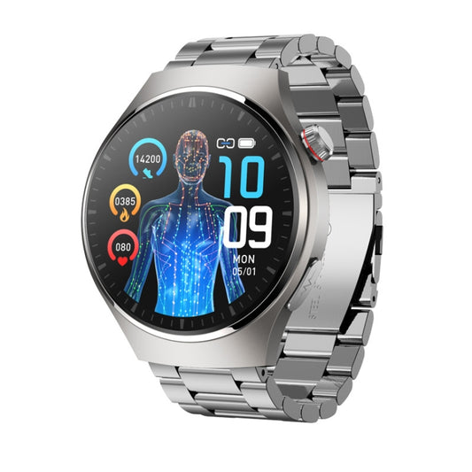 MT200 1.43 inch AMOLED IP67 Steel Band Smart Call Watch, Support ECG(Silver) - Smart Watches by PMC Jewellery | Online Shopping South Africa | PMC Jewellery | Buy Now Pay Later Mobicred