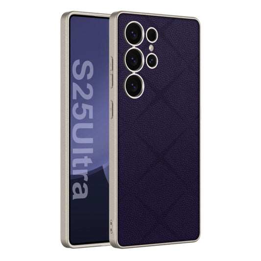 For Samsung Galaxy S25 Ultra 5G GKK Asterism Metal Paint Skin Feel Leather Full Coverage Phone Case(Purple) - Galaxy S25 Ultra 5G Cases by GKK | Online Shopping South Africa | PMC Jewellery | Buy Now Pay Later Mobicred