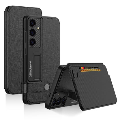 For Samsung Galaxy S25 5G GKK Flip Wallet Leather Phone Case(Black) - Galaxy S25 5G Cases by GKK | Online Shopping South Africa | PMC Jewellery | Buy Now Pay Later Mobicred