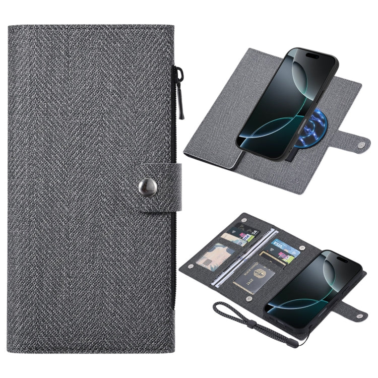 For iPhone 16 Pro ViLi GBS Series MagSafe Magnetic RFID Leather Flip Phone Case(Black) - free shipping - PMC Jewellery - Order now!
