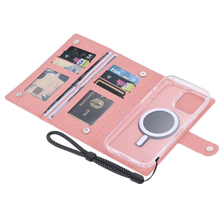 For iPhone 16 Pro Max ViLi GBS-C Series MagSafe Magnetic RFID Leather Flip Phone Case(Pink) - iPhone 16 Pro Max Cases by ViLi | Online Shopping South Africa | PMC Jewellery | Buy Now Pay Later Mobicred