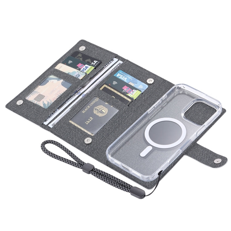 For iPhone 16 Pro Max ViLi GBS-C Series MagSafe Magnetic RFID Leather Flip Phone Case(Black) - iPhone 16 Pro Max Cases by ViLi | Online Shopping South Africa | PMC Jewellery | Buy Now Pay Later Mobicred