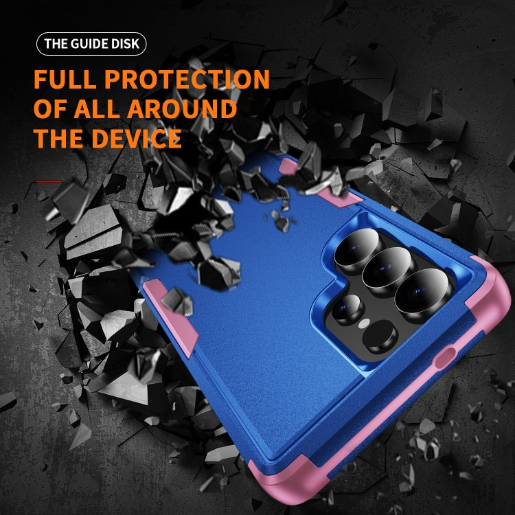 For Samsung Galaxy S25 Ultra 5G TPU + PC Shockproof Protective Phone Case(Royal Blue + Pink) - Galaxy S25 Ultra 5G Cases by PMC Jewellery | Online Shopping South Africa | PMC Jewellery | Buy Now Pay Later Mobicred