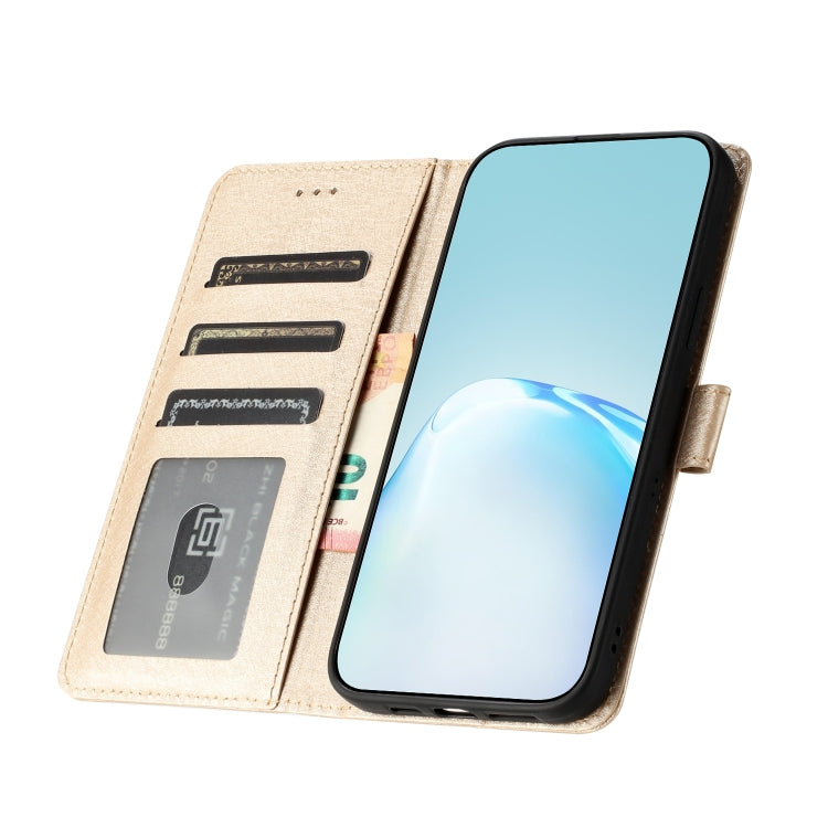 For Samsung Galaxy S25+ 5G Silk Texture Horizontal Flip Leather Phone Case(Gold) - Galaxy S25+ 5G Cases by PMC Jewellery | Online Shopping South Africa | PMC Jewellery | Buy Now Pay Later Mobicred