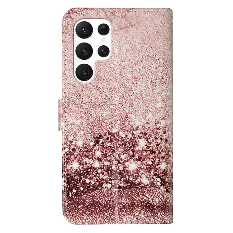 For Samsung Galaxy S25 Ultra 5G Colored Drawing Marble Pattern Leather Phone Case(Rose Gold) - Galaxy S25 Ultra 5G Cases by PMC Jewellery | Online Shopping South Africa | PMC Jewellery | Buy Now Pay Later Mobicred