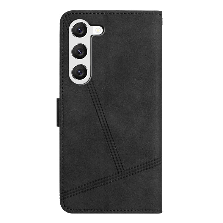 For Samsung Galaxy S25+ 5G Skin-feel Stitching Leather Phone Case(Black) - Galaxy S25+ 5G Cases by PMC Jewellery | Online Shopping South Africa | PMC Jewellery | Buy Now Pay Later Mobicred