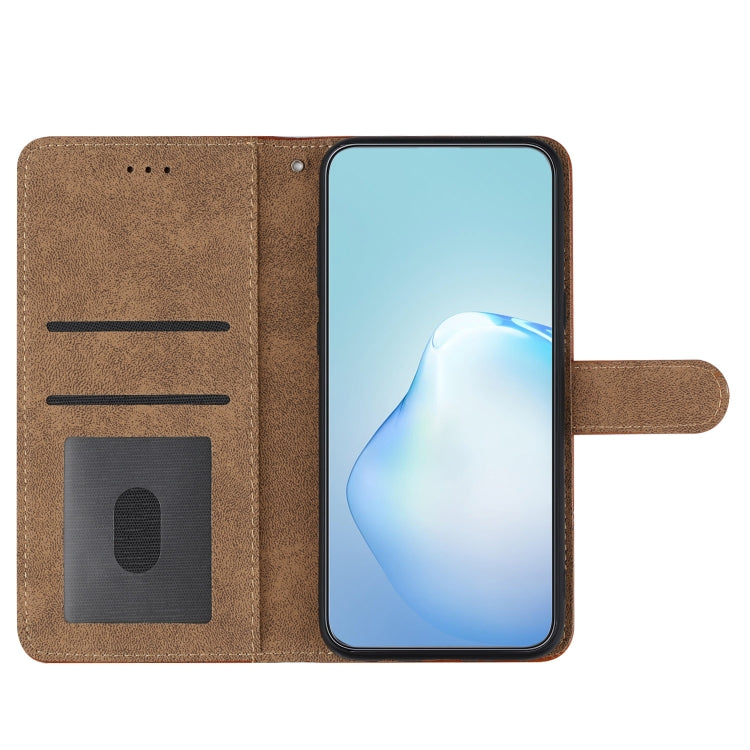 For Samsung Galaxy S25+ 5G Cowhide Texture Stitching Leather Phone Case(Brown) - Galaxy S25+ 5G Cases by PMC Jewellery | Online Shopping South Africa | PMC Jewellery | Buy Now Pay Later Mobicred