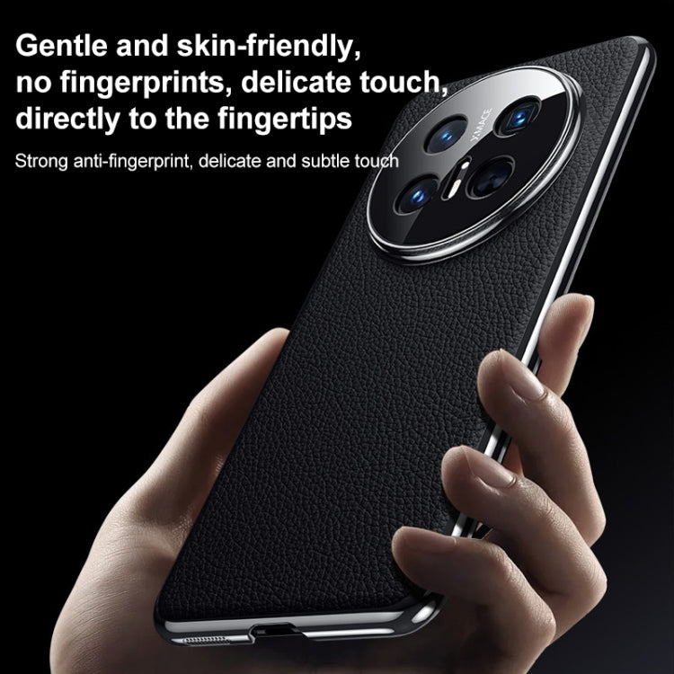 For Huawei Mate 70 Genuine Leather PC Phone Case(White) - Huawei Cases by PMC TechLife | Online Shopping South Africa | PMC TechLife | Buy Now Pay Later Mobicred