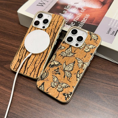 For iPhone 16 Denior A18 WoodenPaint MagSafe Phone Case(Brown) - iPhone 16 Cases by Denior | Online Shopping South Africa | PMC Jewellery | Buy Now Pay Later Mobicred