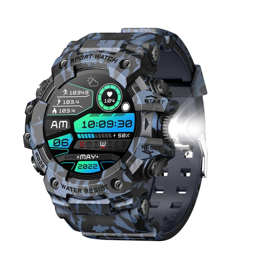 LC21 1.32 inch TFT Round Screen Sports Smart Watch Supports Blood Oxygen Monitoring/Call Reminder(Camouflage Blue) - Smart Watches by PMC Jewellery | Online Shopping South Africa | PMC Jewellery | Buy Now Pay Later Mobicred