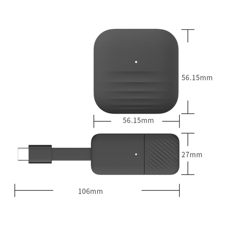 Q29+R39 1080P Type-C Wireless Screen Adapter(Black) - free shipping - PMC TechLife - Order now!