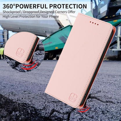 For Samsung Galaxy S24 / S25 5G RC01 Dual-Folded Magnetic Suction RFID Leather Phone Case(Pink) - Galaxy S25 5G Cases by PMC Jewellery | Online Shopping South Africa | PMC Jewellery | Buy Now Pay Later Mobicred