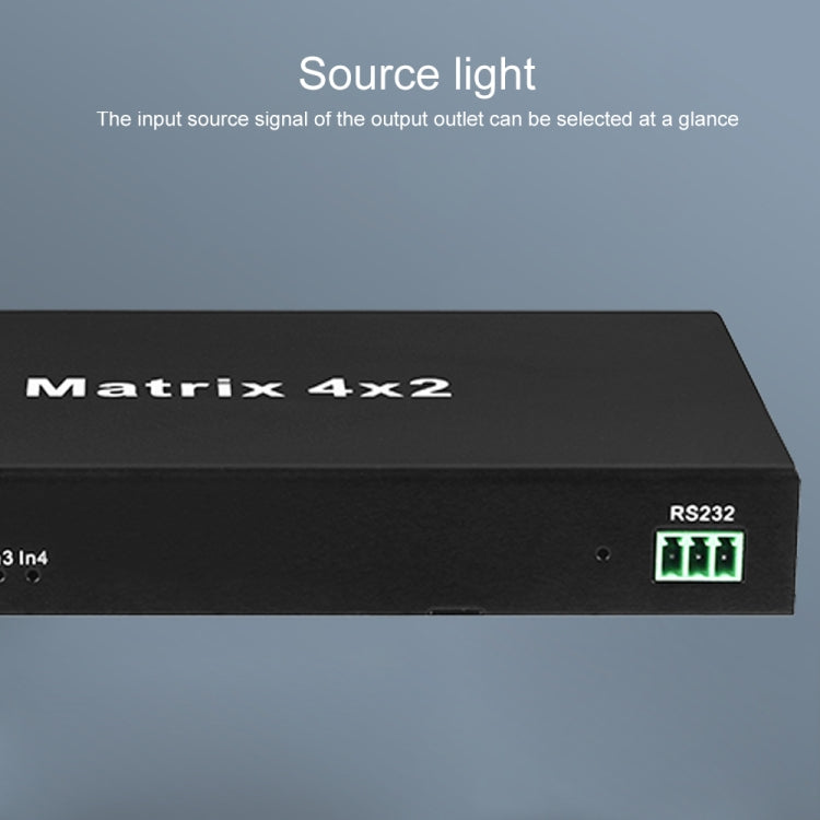 Measy MT4342 4K 30Hz 4 In 2 Out HDMI Matrix Switch Support Seamless Switching, US Plug(Black) - free shipping - PMC TechLife - Order now!
