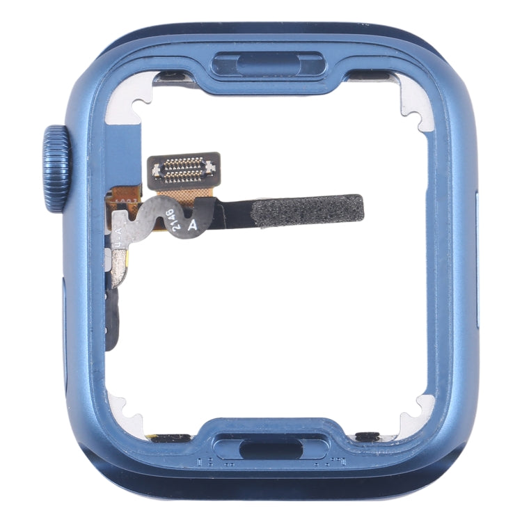 For Apple Watch Series 7 41MM GPS Aluminium Alloy Middle Frame Bezel Plate with Crown Spin Axis Flex Cable(Blue) - Middle Frame by PMC TechLife | Online Shopping South Africa | PMC TechLife | Buy Now Pay Later Mobicred