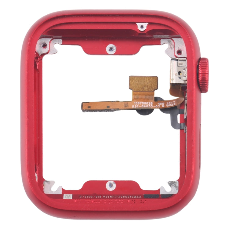 For Apple Watch Series 7 / 8 / 9 41MM GPS Aluminium Alloy Middle Frame Bezel Plate with Crown Spin Axis Flex Cable(Red) - free shipping - PMC TechLife - Order now!