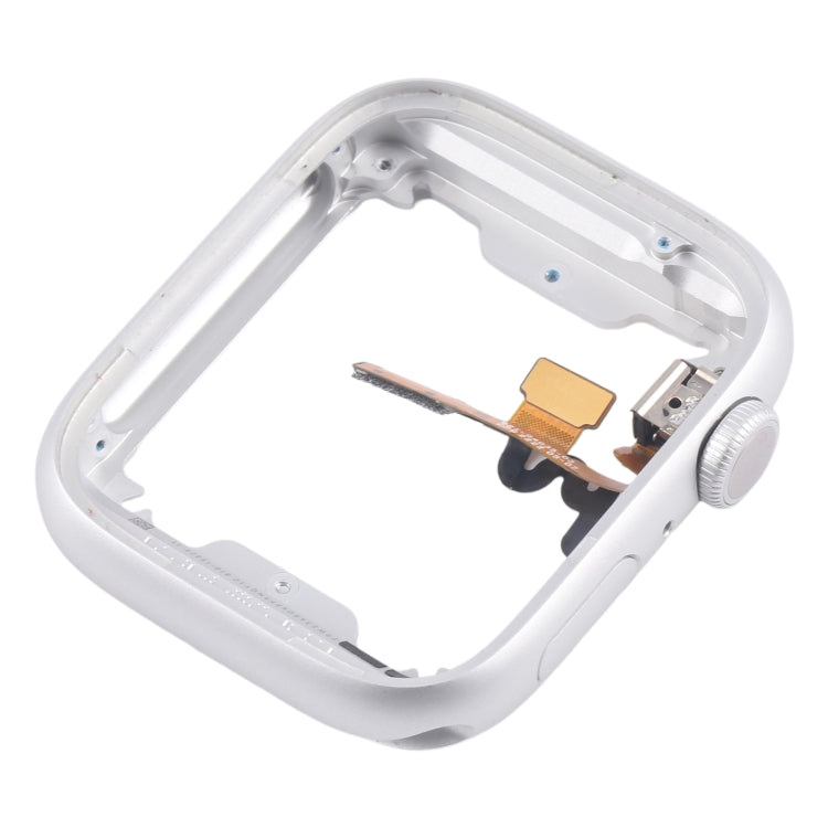 For Apple Watch Series  8 / 9 41MM LTE Aluminium Alloy Middle Frame Bezel Plate with Crown Spin Axis Flex Cable(Silver) - free shipping - PMC TechLife - Order now!