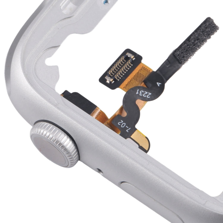 For Apple Watch Series  8 / 9 41MM LTE Aluminium Alloy Middle Frame Bezel Plate with Crown Spin Axis Flex Cable(Silver) - free shipping - PMC TechLife - Order now!