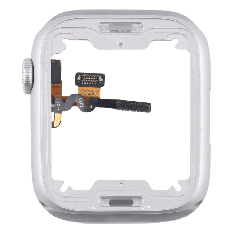 For Apple Watch Series  8 / 9 45MM LTE Aluminium Alloy Middle Frame Bezel Plate with Crown Spin Axis Flex Cable(Silver) - Middle Frame by PMC TechLife | Online Shopping South Africa | PMC TechLife | Buy Now Pay Later Mobicred