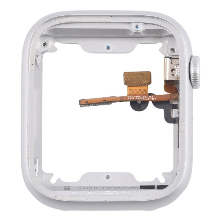 For Apple Watch Series  8 / 9 41MM GPS Aluminium Alloy Middle Frame Bezel Plate with Crown Spin Axis Flex Cable(Silver) - Middle Frame by PMC Jewellery | Online Shopping South Africa | PMC Jewellery | Buy Now Pay Later Mobicred