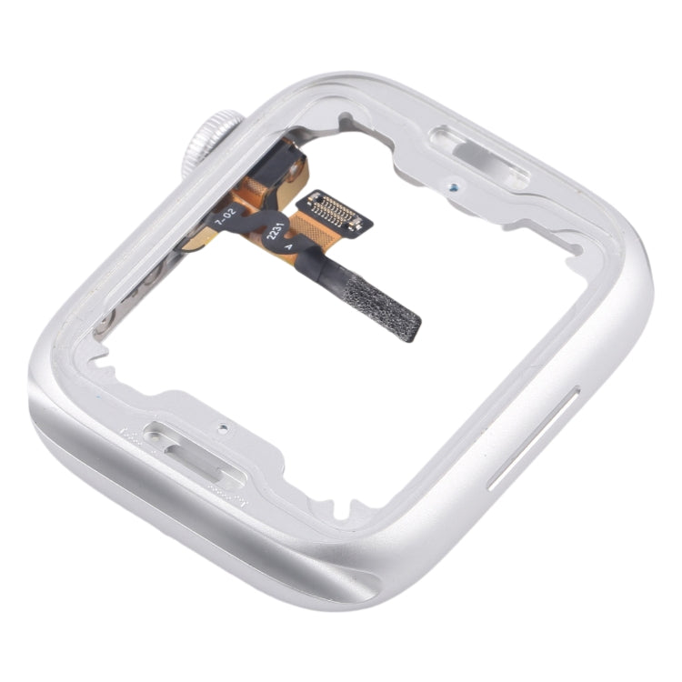 For Apple Watch Series  8 / 9 41MM GPS Aluminium Alloy Middle Frame Bezel Plate with Crown Spin Axis Flex Cable(Silver) - Middle Frame by PMC TechLife | Online Shopping South Africa | PMC TechLife | Buy Now Pay Later Mobicred