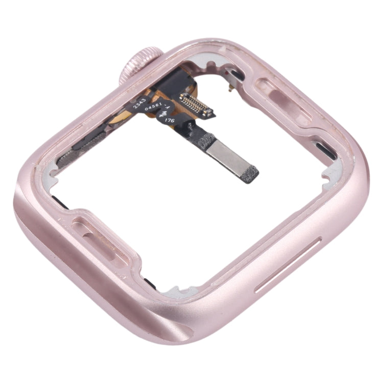 For Apple Watch Series 9 41MM LTE Aluminium Alloy Middle Frame Bezel Plate with Crown Spin Axis Flex Cable(Pink) - Middle Frame by PMC TechLife | Online Shopping South Africa | PMC TechLife | Buy Now Pay Later Mobicred