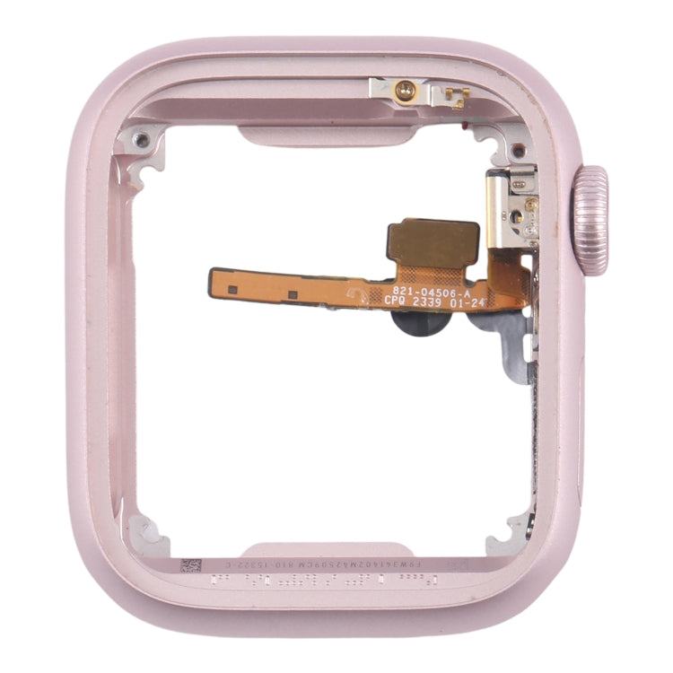 For Apple Watch Series 9 45MM LTE Aluminium Alloy Middle Frame Bezel Plate with Crown Spin Axis Flex Cable(Pink) - Middle Frame by PMC TechLife | Online Shopping South Africa | PMC TechLife | Buy Now Pay Later Mobicred