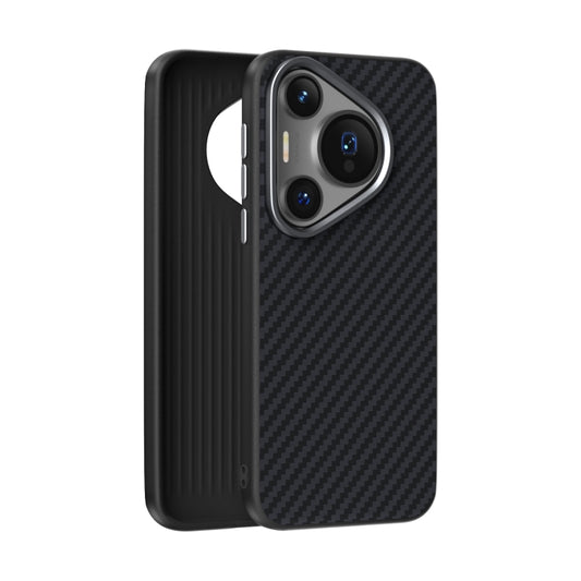 For Huawei Pura 70 ABEEL C Carbon Fiber Series 6D Micro Relief MagSafe Phone Case(Black) - Huawei Cases by PMC Jewellery | Online Shopping South Africa | PMC Jewellery | Buy Now Pay Later Mobicred